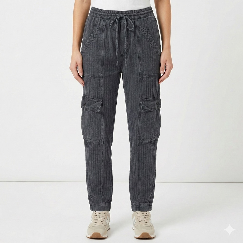 Free People Women The Good Utility Cargo Pants Linen M - Picture 1 of 14